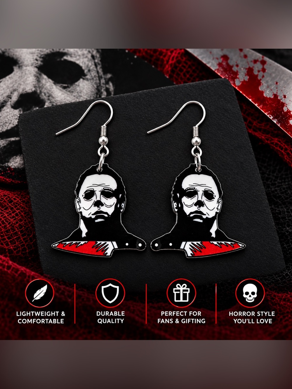 ✨ NEW ✨ Horror Micheal Myers Earrings